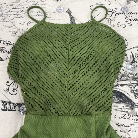 ROBIN PICCONE Mixed Crochet High Neck Swimsuit - Picture 5 of 8